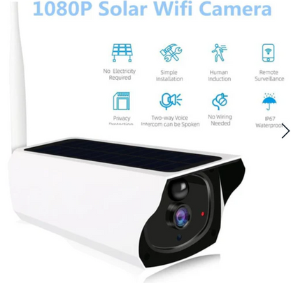 Соларна Водоустойчива Wifi камера FUll HD безжична, безкабелна