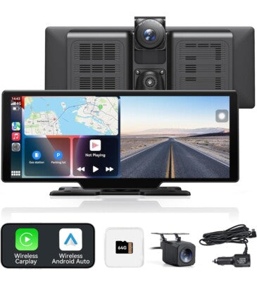 Универсална Мултимедия за Автомобил 7 Инча с Безжичен Apple CarPlay и Android Auto – Сензорен Екран
