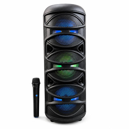 Огромна RGB Тонколона с Подарък Микрофон 3 Говорителя по 6.5 инча