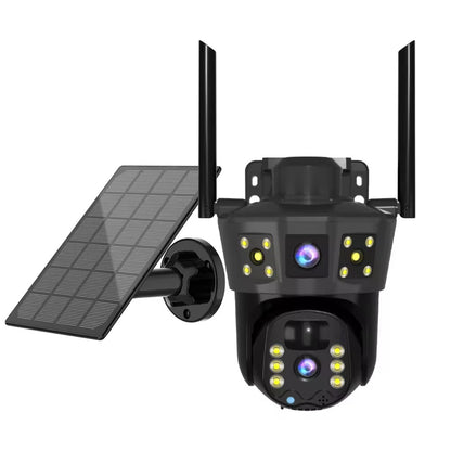 4G Соларна Въртяща Камера SIM карта , DUAL LENSE