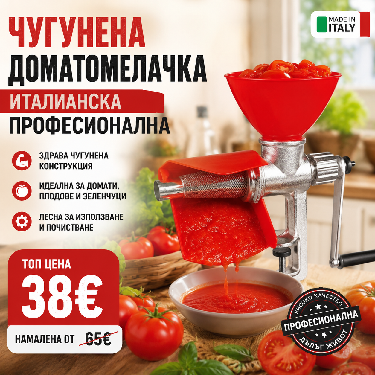 Италианска Чугунена Доматомелачка