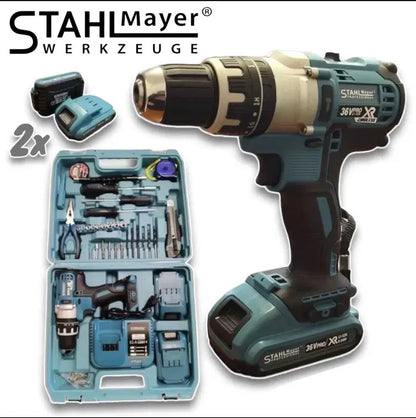 Акумулаторен ударен винтоверт с метален Xr pro. 2 батерии 36v. 52 N.M.