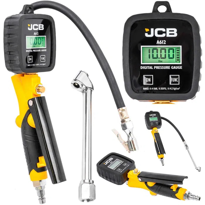 Пистолет за Гуми С Дигитален МАНОМЕТЪР LCD ДИСПЛЕЙ 0-14BAR JCB , A612