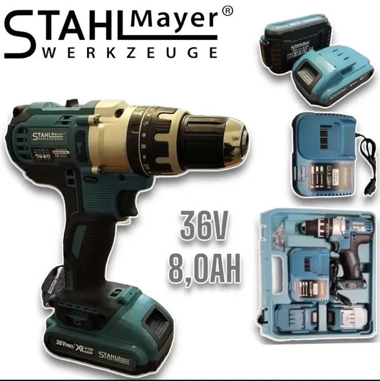 Акумулаторен ударен винтоверт с метален Xr pro. 2 батерии 36v. 52 N.M.