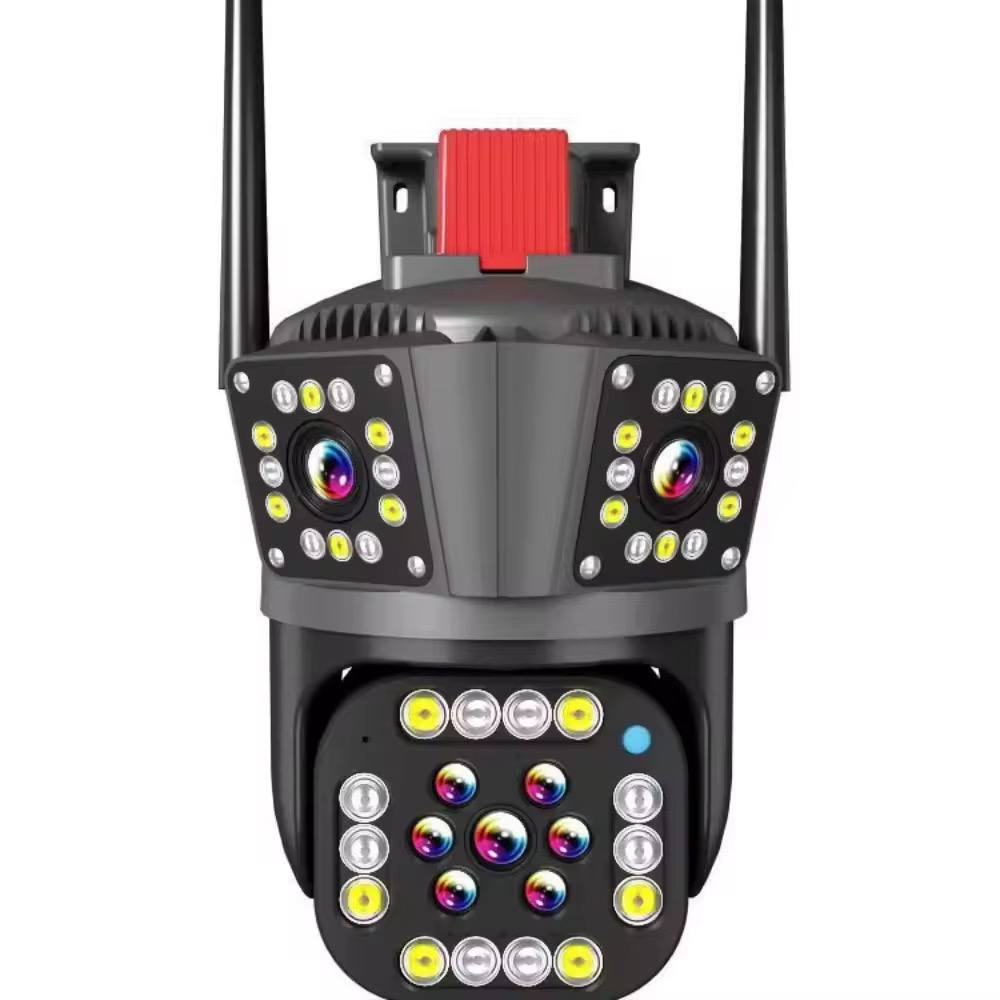 ТРОЙНА ВЪНШНА ВЪРТЯЩА WIFI КАМЕРА С 3 ОБЕКТИВА