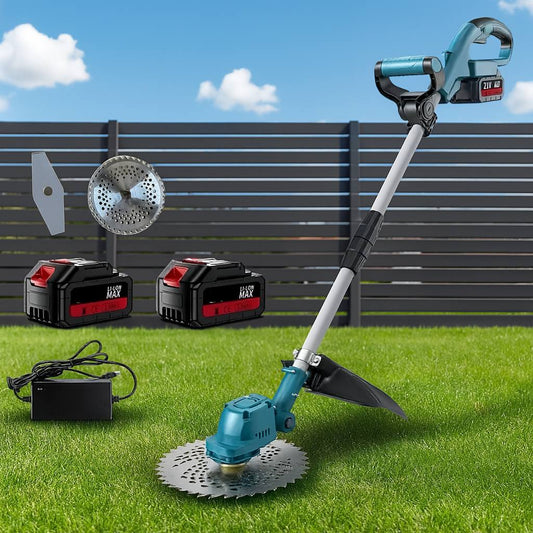 Професионален Акумулаторен Тример /36V 8Ah/ Косачка за Трева с 2бр Батерии и Дисплей